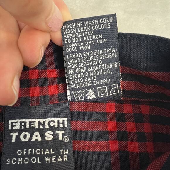 Y2K French Toast Skort Juniors 9 Red Blue Plaid Academia School University NWT - Picture 6 of 9